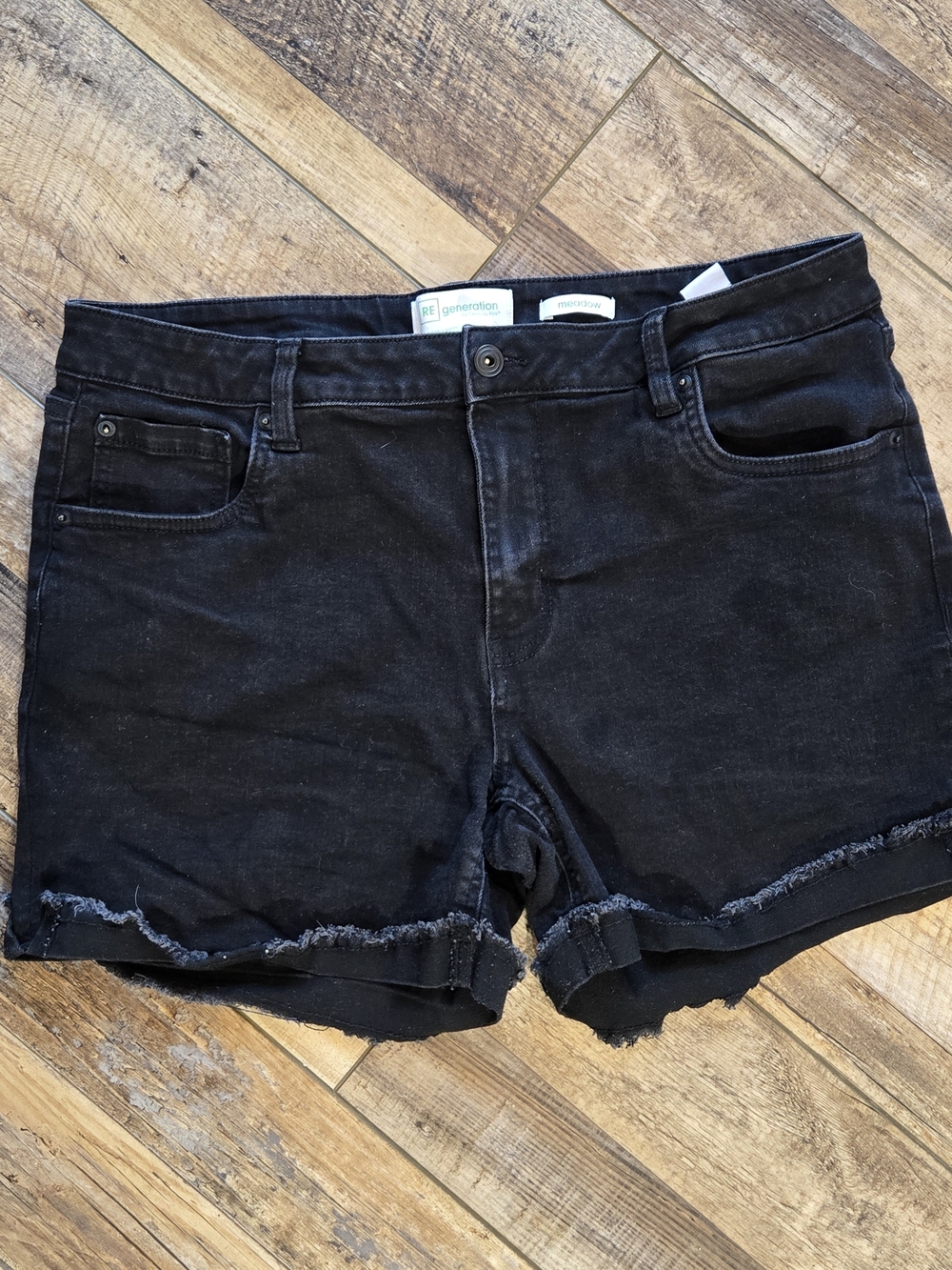 Generation Love Women's Black Denim Cutoff Shorts